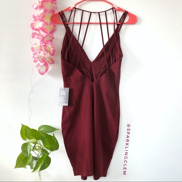 NWT Express Sexy Red Dress XS / TP - Picture 2 of 5